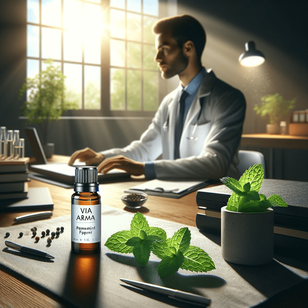 DALL·E 2024 01 18 14.41.06 Create a photorealistic image of a professional setting with a focused individual working at a desk. The scene is illuminated by natural sunlight stre
